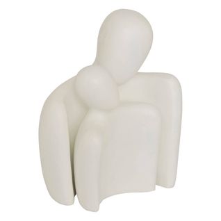 Statue Couple Résine Rima H.22,5cm Blanc