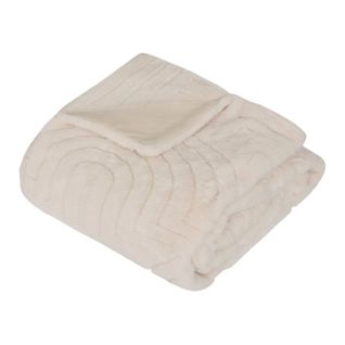 Plaid Imitation Fourrure "arka" 120x160cm Ivoire