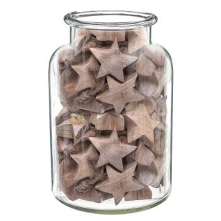 Décoration De Noël à Suspendre En Bois Étoile Terre Sauvage - Beige