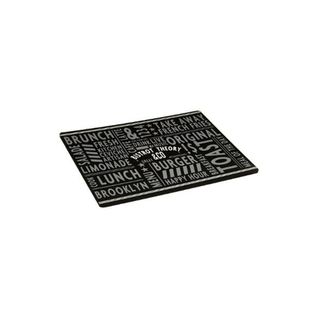 Set De Table Imprimé "theory" 30x40cm Noir