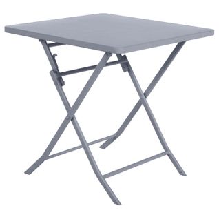 Table De Jardin Pliante Carrée Greensboro - 2 Places - Gris Quartz