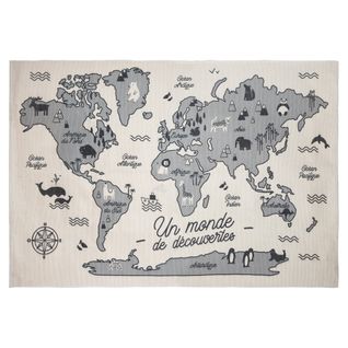 Tapis Enfant Carte Du Monde 150 X 100 Cm
