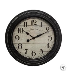 Pendule Murale Moulure Noir D 29 Cm