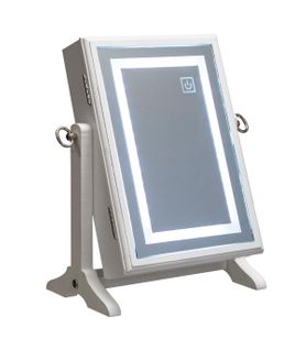 Armoire à Bijoux Lumineuse à LED Et Miroir H 36 Cm