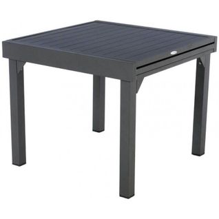 Table Rectangulaire Extensible Piazza 8 P. Graphite Hespéride