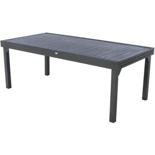 Table Rectangulaire Extensible Piazza 12 P. Graphite Hespéride