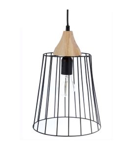Luminaire Suspension En Métal Filaire Noir D 23 Cm