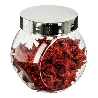 Lot De 100 Étoiles Déco "bocal" 7cm Rouge