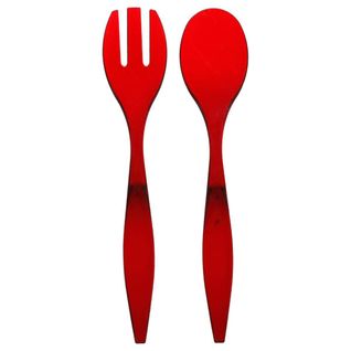 Couverts à Salade Rouge Nacarat Square
