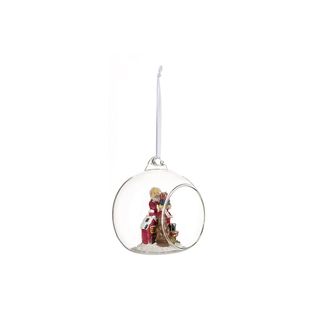 Boule De Noël En Verre "ouverte" 9cm Transparent