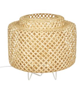Lampe à Poser En Bambou Naturel D 25 Cm