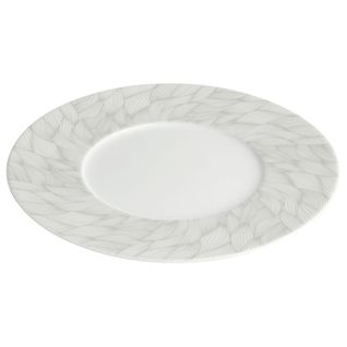 Assiette à Dessert Feuille - Blanc