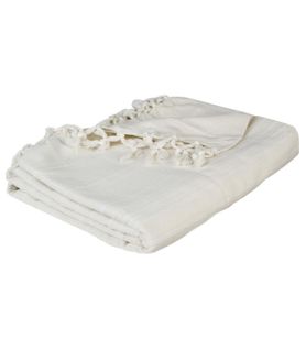 Jeté De Lit En Coton Ivoire 160 X 220 Cm