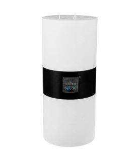 Bougie ronde H. 32 cm OLIA Blanc