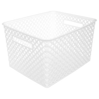 Panier En Plastique 19l Blanc Folk
