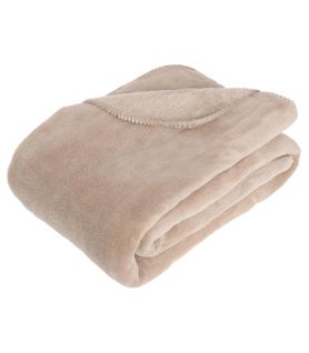 Plaid Microfibre Beige Lin 180 X 230 Cm