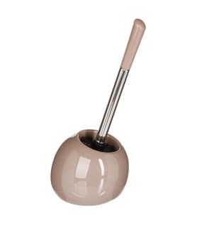 Brosse Wc Avec Support En Céramique Taupe Brillant
