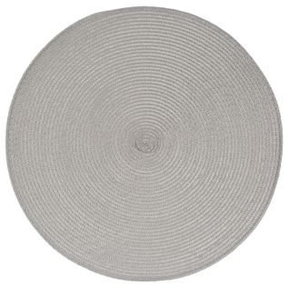 Set De Table Tressé Rond - Diam. 38 Cm - Gris Clair