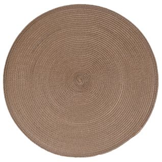 Set De Table Tressé Rond - Diam. 38 Cm - Taupe