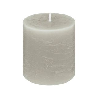 Bougie Ronde Rustique Grise H.7