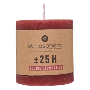 Bougie ronde Ø 6,7 cm OLIA Rouge