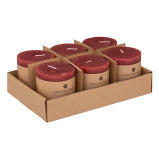 Bougie ronde Ø 6,7 cm OLIA Rouge