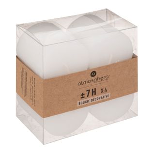 Bougie X4 Ø 4,5 cm OLIA Blanc