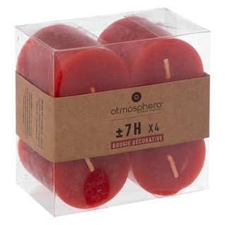 Bougie X4 Ø 4,5 cm OLIA Rouge