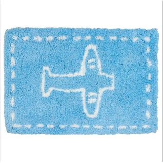 Tapis Épais Pour Enfant Microfibre 90 X 60 Cm Bleu