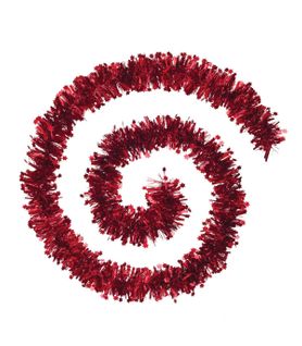 Guirlande De Noël Large 10 Cm Avec Étoiles Laser Rouge Acier Longueur 2 Mètres