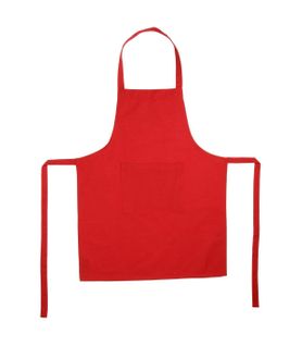 Tablier De Cuisine En Coton Rouge 1 Poche 60 X 80 Cm