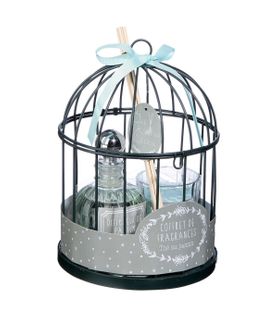 Coffret Senteur Romance Zen Cage En Métal , Diffuseur De Parfum Et Bougie Parfumée