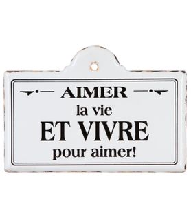 Plaque Décorative En Métal Rétro Et Vintage Avec Citation 25.5 X 17.5 Cm