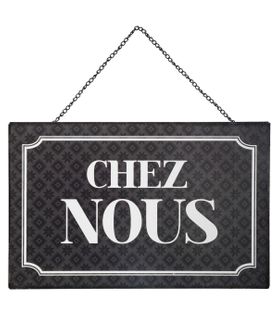 Plaque Décorative Murale En Métal Avec Message 28 X 18 Cm