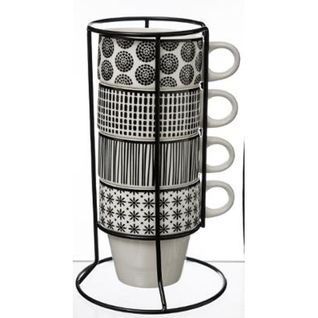 Mug sur rack 26cl BOHEMIA Noir / Blanc