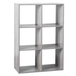 Etagère 6 Cases Mix - P. 32 Cm X H. 100,5 Cm - Gris