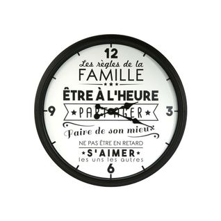 Horloge En Plastique La Vie En Famille