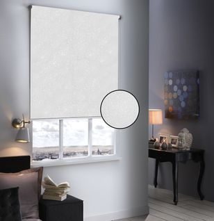 Store Enrouleur Occultant Pailleté - 100x190 Cm - Blanc