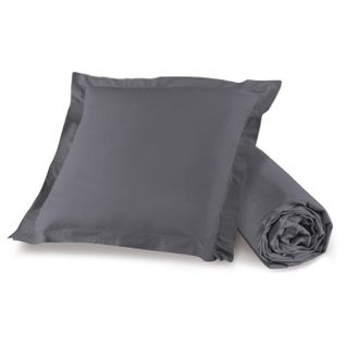 Pack Drap Housse 1 Personne 90 X 190 Cm + 1 Taie D'oreiller 63 X 63 Point Bourdon 100% Coton 57 Fils