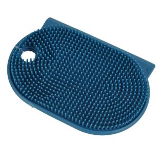 Brosse Multifonction Silicone "plate" 12cm Bleu Paon