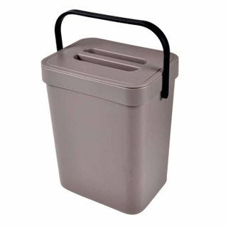 Poubelle De Compost Accrochable "merle" 5l Taupe
