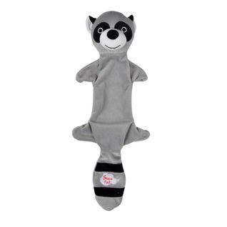 Peluche Pour Chien "raton Laveur" 45cm Gris