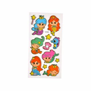 Stickers Effet 3d "sirènes" 21cm Multicolore