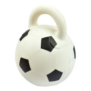 Jouet Pour Chien "ballon De Foot" 20cm Blanc et Noir