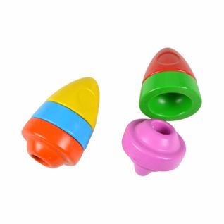 Crayons De Cire 6 Couleurs "fusée" Multicolore