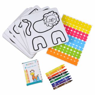 Kit Complet 144 Pièces Enfant "animaux" Multicolore
