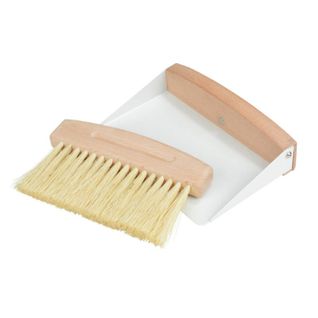 Mini-pelle et Balayette En Bois "vintage" 15cm Blanc