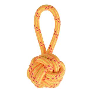 Jouet Pour Chien "corde Balle 1 Poignée" 27cm Orange