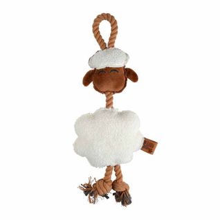 Jouet Peluche Mouton Pour Chien "wooly" 40cm Écru