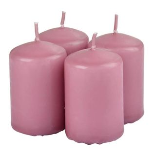 Lot De 4 Bougies Pilier "essentiel Ii" 6cm Orchidée